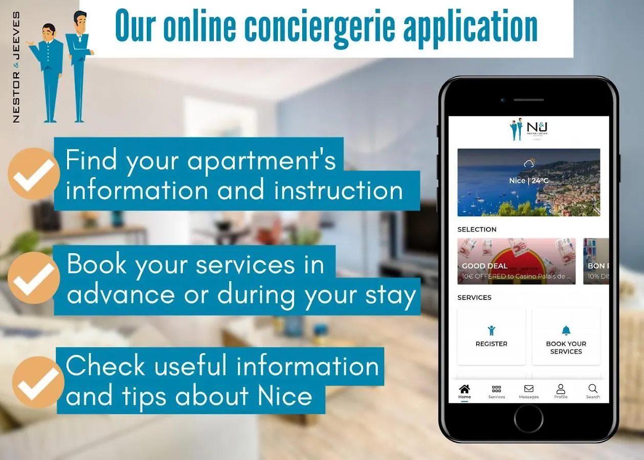 Nestor&Jeeves - Thais Beach - Central - Very Close Sea - Pedestrian Zone Nice Apartamento